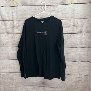 Hurley Mens Black logo Long sleeve sz L